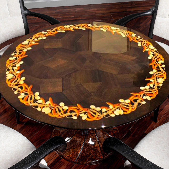 Set with amber inlay "Morning in Paris"